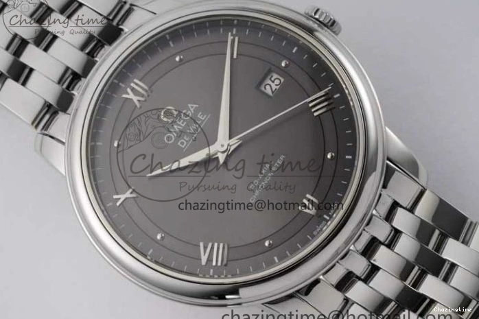 0123 De Ville SS DIWF 1:1 Best Edition Gray Dial SS Markers on SS Bracelet MIYOTA FlexibleFit 7851